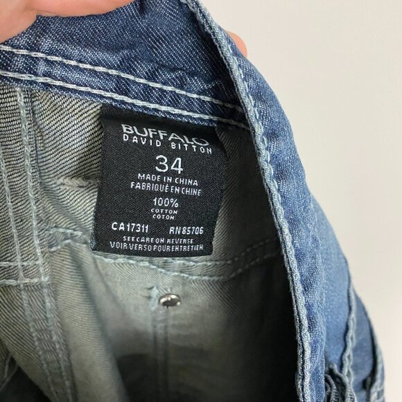 Buffalo David Bitton Evan Slim Jeans Mens 34x31 - Picture 6 of 8